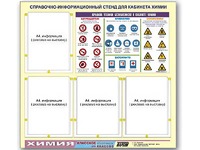 Стенд информационный "Правила техники безопасности в кабинете химии" (80х75, 4 кармана) - fgospostavki.ru - Ивантеевка