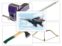 Набор предметных картинок "Оружие, военная техника. Инструменты" (48 штук, А4, с магнитами) - fgospostavki.ru - Ивантеевка