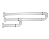 Поручень неоткидной трёхопорный с антибактериальным покрытием (белый) - fgospostavki.ru - Ивантеевка