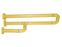 Поручень неоткидной трёхопорный с антибактериальным покрытием (желтый) - fgospostavki.ru - Ивантеевка