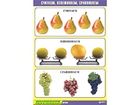 Таблица демонстрационная "Считаем, взвешиваем, сравниваем" (винил 70x100) - fgospostavki.ru - Ивантеевка