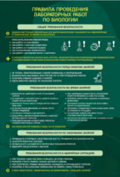 Стенд "Правила выполнения лабораторных работ по биологии" Вариант 1 - fgospostavki.ru - Ивантеевка