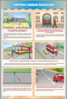 Стенд "Типичные ошибки пешеходов" - fgospostavki.ru - Ивантеевка