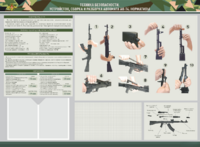 Стенд-уголок маркерный "Техника безопасности. Устройство, сборка и разборка автомата АК-74. Нормативы" - fgospostavki.ru - Ивантеевка