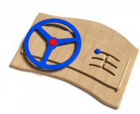 Дидактическая панель с автомобильным рулем - fgospostavki.ru - Ивантеевка