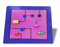 Тактильно-развивающая панель с геометрическими фигурами - fgospostavki.ru - Ивантеевка