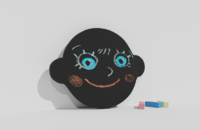 Фигурная грифельная меловая доска на тему эмоций - fgospostavki.ru - Ивантеевка