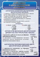 Стенд "Действия с десятичными дробями" - fgospostavki.ru - Ивантеевка