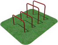 Упоры для отжимания цельносварные, разноуровневые  - fgospostavki.ru - Ивантеевка