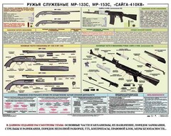 Плакат "Ружья служебные МР-133С, МР-153С, Сайга-410КВ" - fgospostavki.ru - Ивантеевка