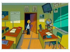 Магнитно-маркерный ситуационный плакат "Классная комната" с набором магнитных карточек + методические рекомендации (иностранный язык) - fgospostavki.ru - Ивантеевка