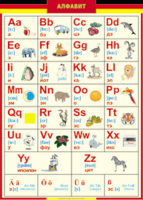 Таблица "Грамматика немецкого языка. Немецкий алфавит в картинках (с транскрипцией)" (100х140 сантиметров, винил) - fgospostavki.ru - Ивантеевка