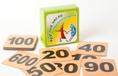 Набор магнитных карточек "Круглые числа" (фон оранжевый) - fgospostavki.ru - Ивантеевка