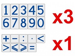 Комплект магнитов (демонстрационных) для школьной доски "Цифры и знаки" - fgospostavki.ru - Ивантеевка