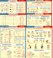 Комплект таблиц "Грамматика французского языка (9 листов)" (100х140 сантиметров, винил) - fgospostavki.ru - Ивантеевка