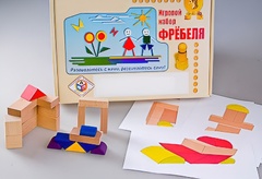 Игровой набор Фребеля "Конструктор деревянный без соединений-2" (Серия "Эксперимент") - fgospostavki.ru - Ивантеевка