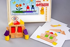 Игровой набор Фребеля "Конструктор деревянный без соединений-4" (Серия "Эксперимент") - fgospostavki.ru - Ивантеевка