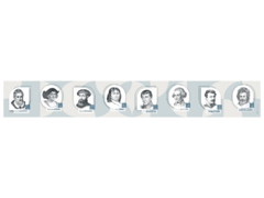 Стенд-лента "Выдающиеся путешественники и ученые-географы" - fgospostavki.ru - Ивантеевка