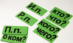 Набор магнитных карточек "Падежи" (фон зелёный) - fgospostavki.ru - Ивантеевка