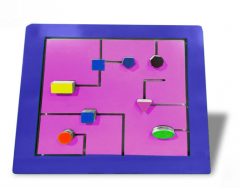 Тактильно-развивающая панель с геометрическими фигурами - fgospostavki.ru - Ивантеевка