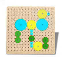 Тактильно-развивающая панель с разноцветными шестеренками - fgospostavki.ru - Ивантеевка