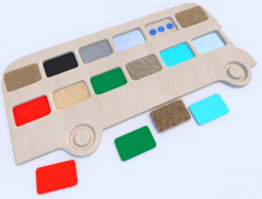 Тактильные разноцветные дощечки «Автобус» - fgospostavki.ru - Ивантеевка