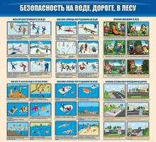 Стенд "Безопасность на воде, дороге, в лесу" - fgospostavki.ru - Ивантеевка