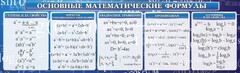 Стенд "Основные математические формулы" - fgospostavki.ru - Ивантеевка