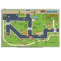 Магнитно-маркерная доска "Безопасный маршрут школьника" (дом-школа-дом) с комплектом тематических магнитов КМ-17 - fgospostavki.ru - Ивантеевка