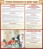 Стенд "Техника безопасности на уроках труда" - fgospostavki.ru - Ивантеевка