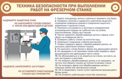 Стенд "Техника безопасности при выполнении работ на фрезерном станке" - fgospostavki.ru - Ивантеевка