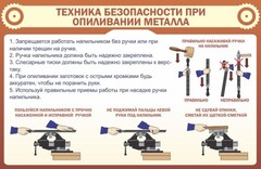 Стенд "Техника безопасности при опиливании металла" - fgospostavki.ru - Ивантеевка