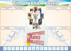 Стенд "Спортивная жизнь" Вариант 2 - fgospostavki.ru - Ивантеевка