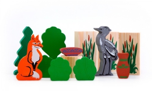 Комплект игрушек для сказкотерапии "Лиса и журавль" - fgospostavki.ru - Ивантеевка