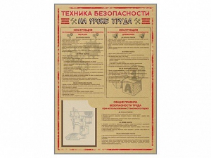 Стенд-уголок "Техника безопасности на уроках труда" - fgospostavki.ru - Ивантеевка