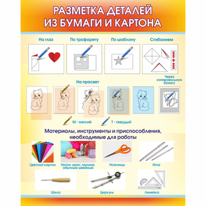 Стенд "Разметка деталей из бумаги и картона" - fgospostavki.ru - Ивантеевка