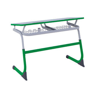 Парта SMARTY двухместная регулируемая по высоте (наклонная столешница) с антивандальной кромкой - fgospostavki.ru - Ивантеевка