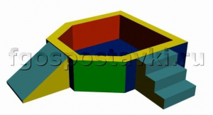 Сухой бассейн "Крепость" 1,5х1,2 метра - fgospostavki.ru - Ивантеевка