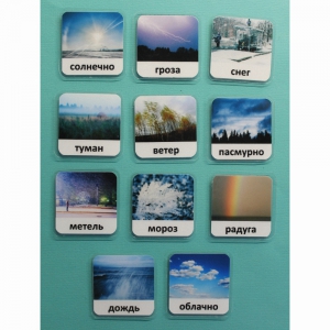 Набор карточек "Погода" (с фотографиями) - fgospostavki.ru - Ивантеевка