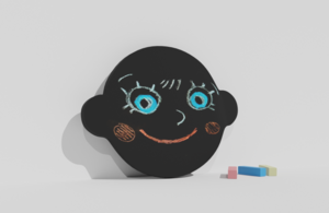 Фигурная грифельная меловая доска на тему эмоций - fgospostavki.ru - Ивантеевка