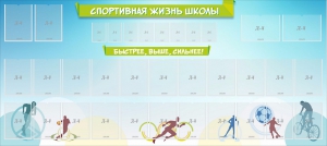 Стенд "Спортивная жизнь школы" - fgospostavki.ru - Ивантеевка