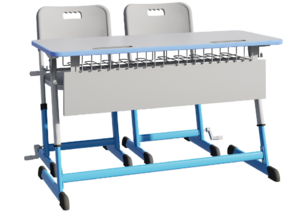 Парта NOMAD V двухместная регулируемая по высоте с антивандальной кромкой - fgospostavki.ru - Ивантеевка