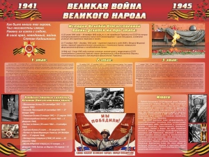 Стенд "Великая война Великого народа" Вариант 2 (6 блоков) - fgospostavki.ru - Ивантеевка