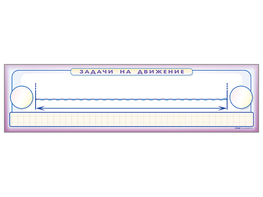 Панно (демонстрационное) магнитно-маркерное "Задачи на движение" + комплект тематических магнитов - fgospostavki.ru - Ивантеевка