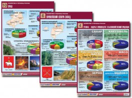 Комплект таблиц "Хозяйство и регионы России" (14 таблиц, А1, ламинированные) - fgospostavki.ru - Ивантеевка