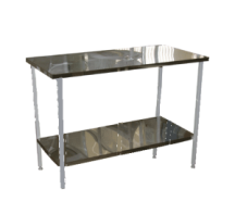 Стол на металлическом каркасе с полкой 900*1800*750(900) - fgospostavki.ru - Ивантеевка