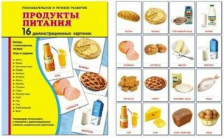 Демонстрационные карточки "Продукты питания" - fgospostavki.ru - Ивантеевка