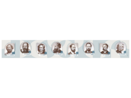 Стенд-лента "Выдающиеся ученые-физики" - fgospostavki.ru - Ивантеевка