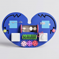 Бизиборд «Большое синее сердце» - fgospostavki.ru - Ивантеевка