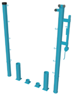 Стойки для большого тенниса с механизмом натяжения со стаканами - fgospostavki.ru - Ивантеевка